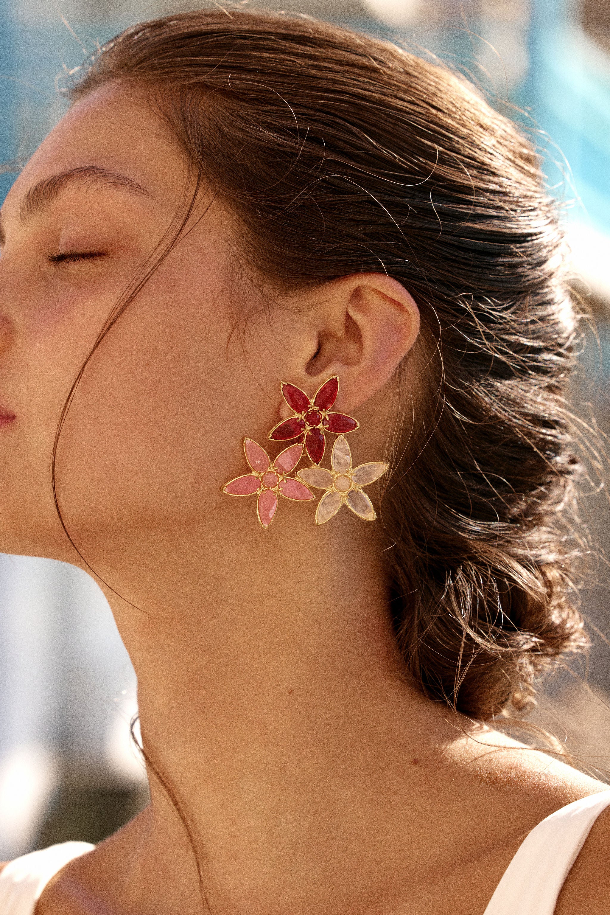 Calanthe Earrings Pink