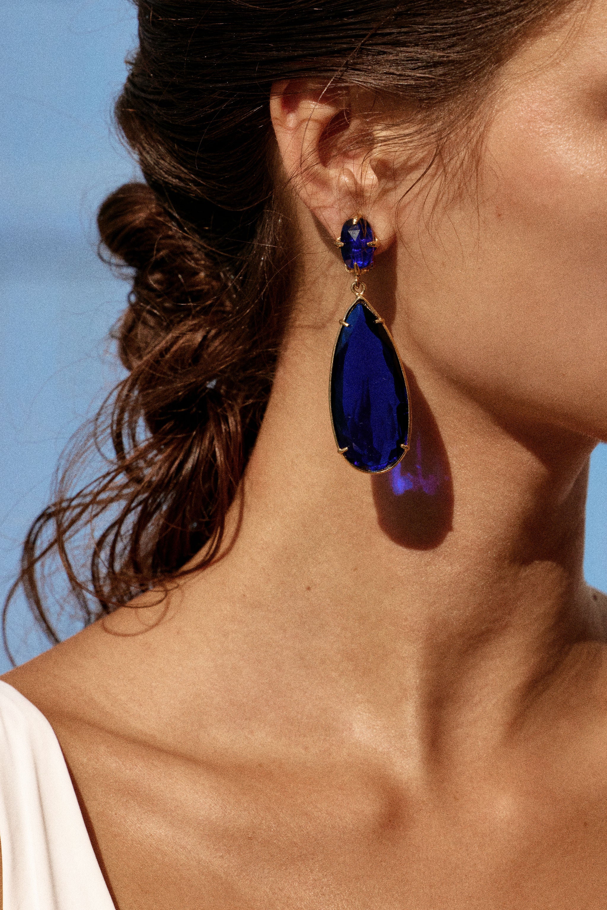 Franca Earrings Dark Blue