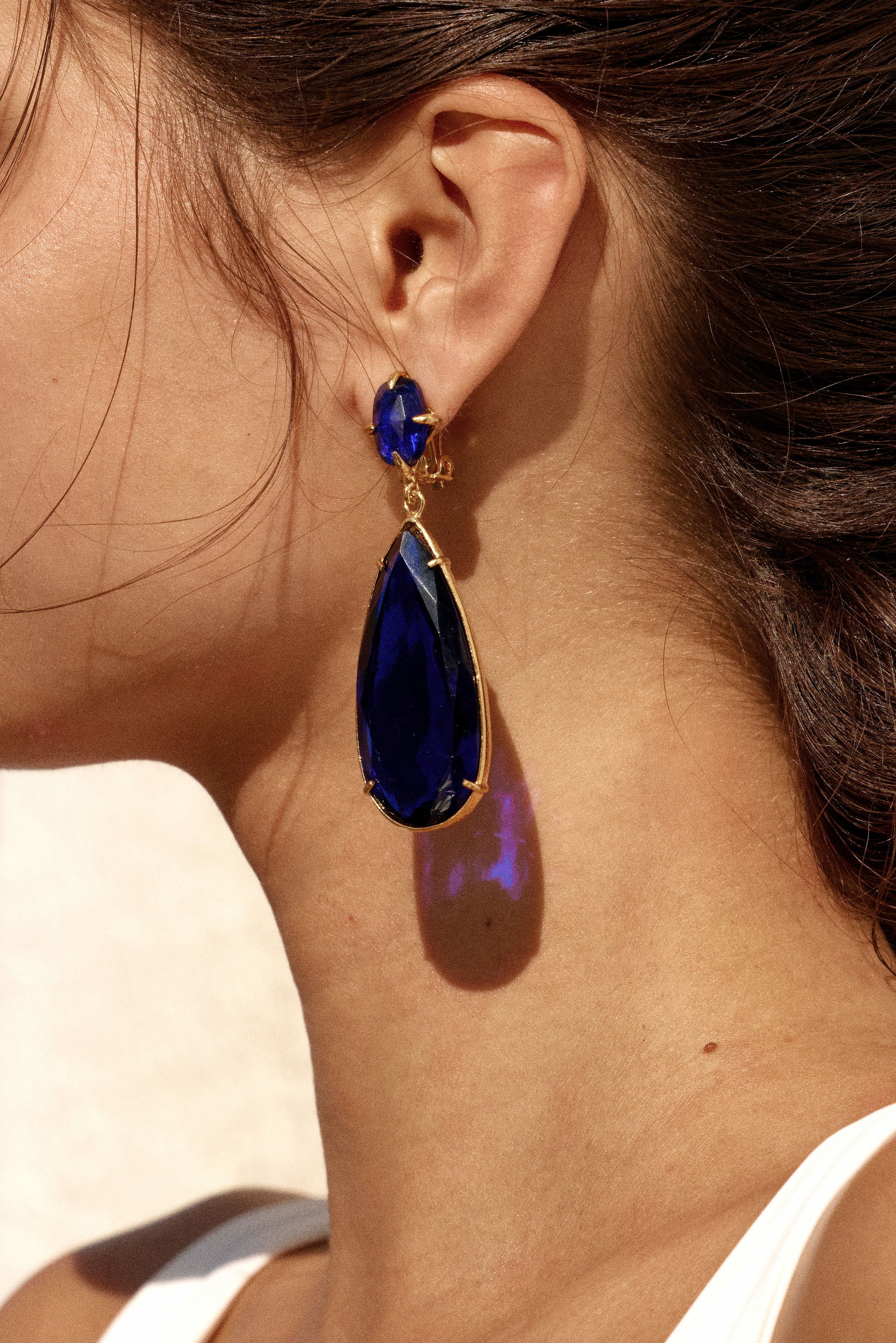 Franca Earrings Dark Blue