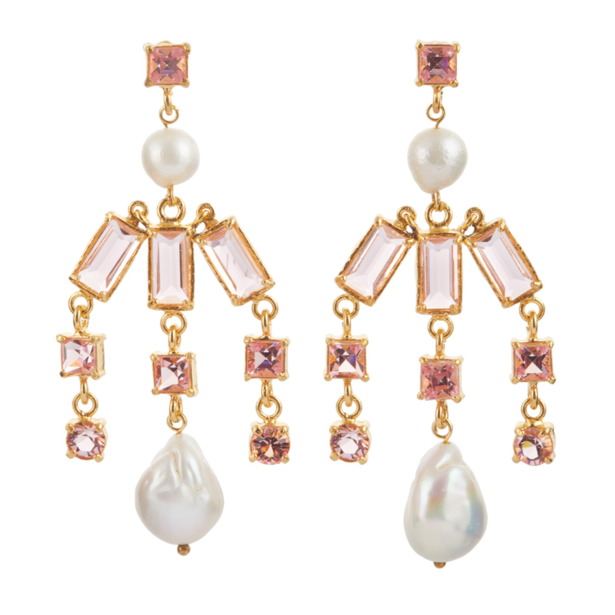 Sofia Earrings Pale Pink - Christie Nicolaides