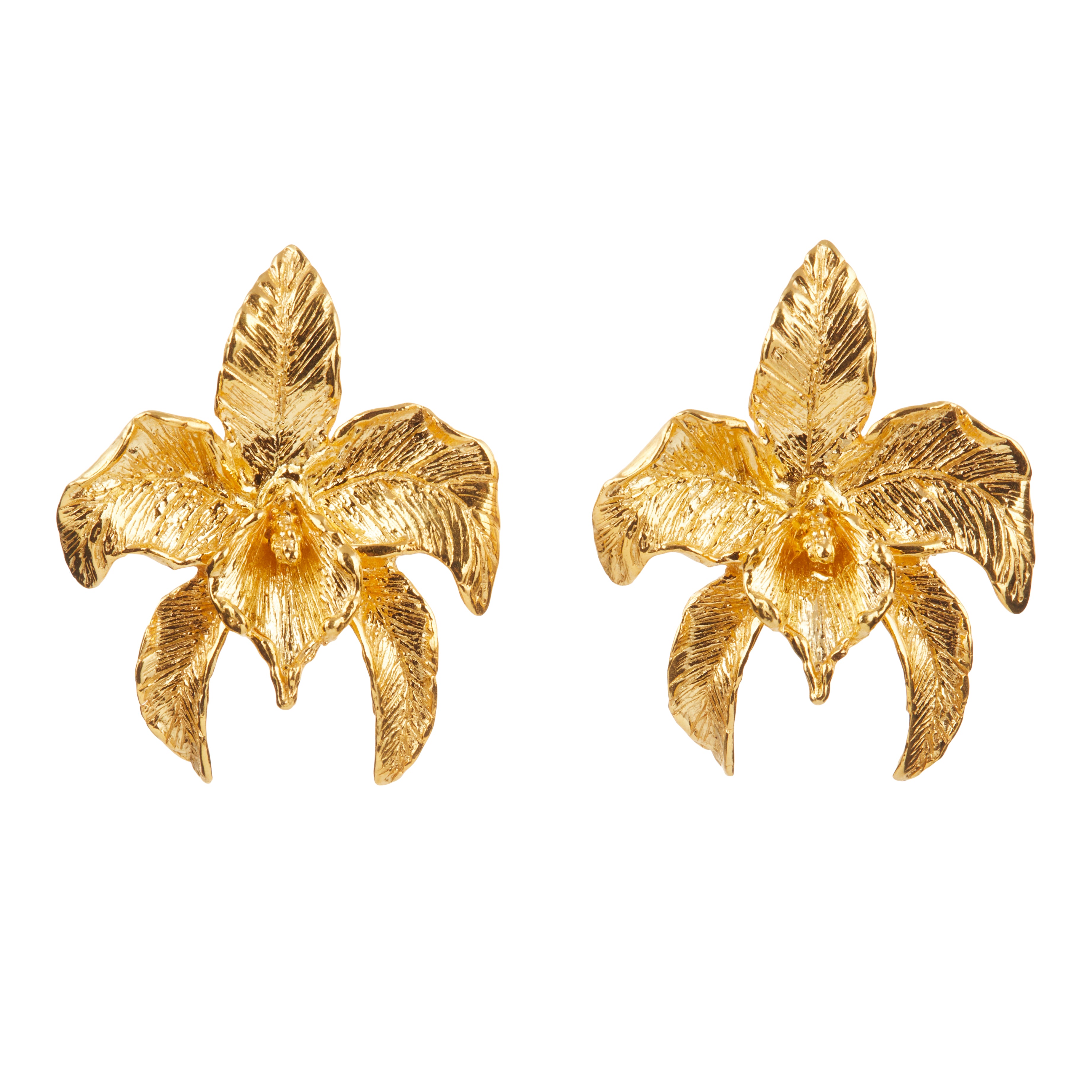 Christie Nicolaides Agatha Gold Earrings, 24k gold plated