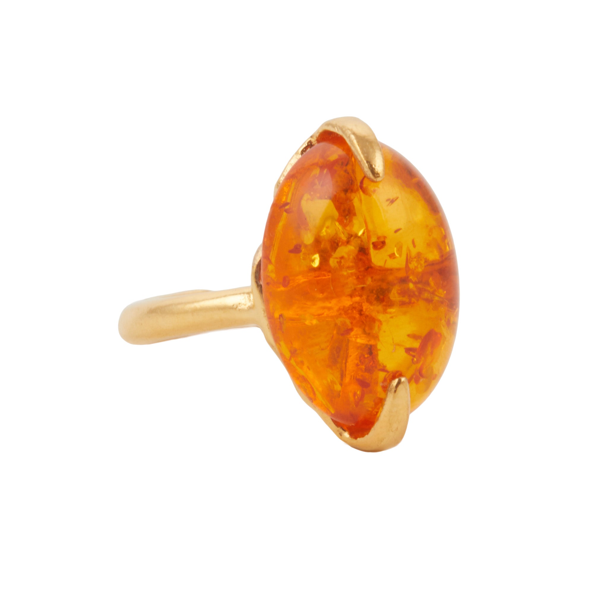 Christie Nicolaides Aliki Ring, Amber, 24k gold plated