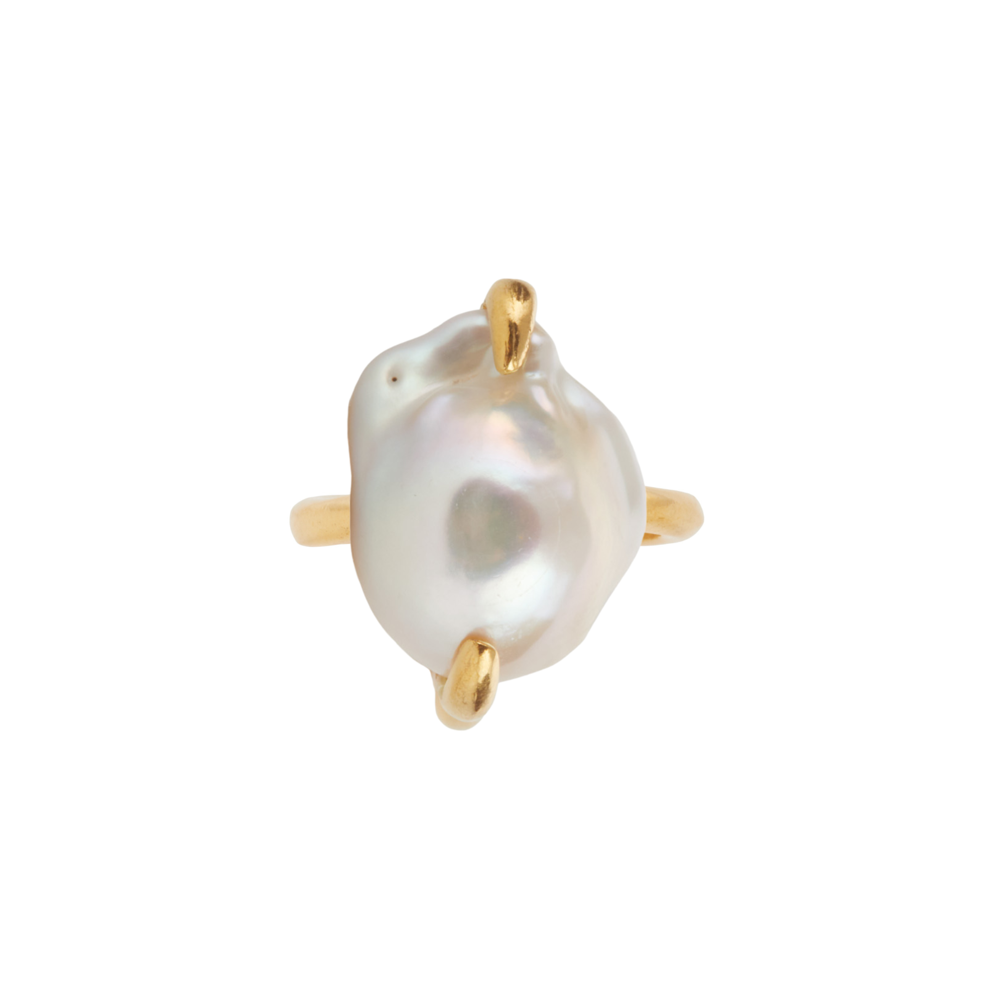 Christie Nicolaides Cloe Ring, Pearl, 24k gold plated