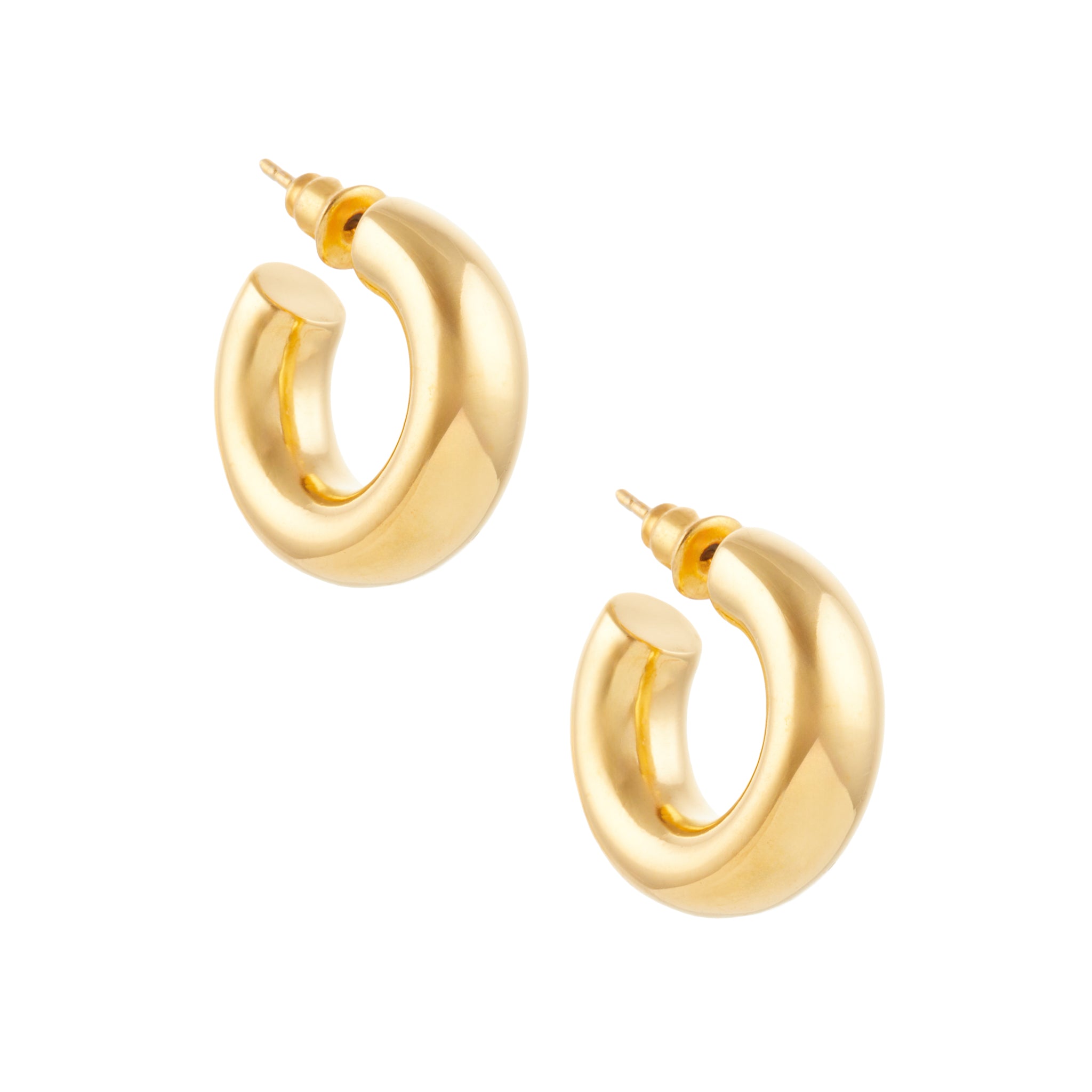 Christie Nicolaides Lola hoops with 24k gold plated brass