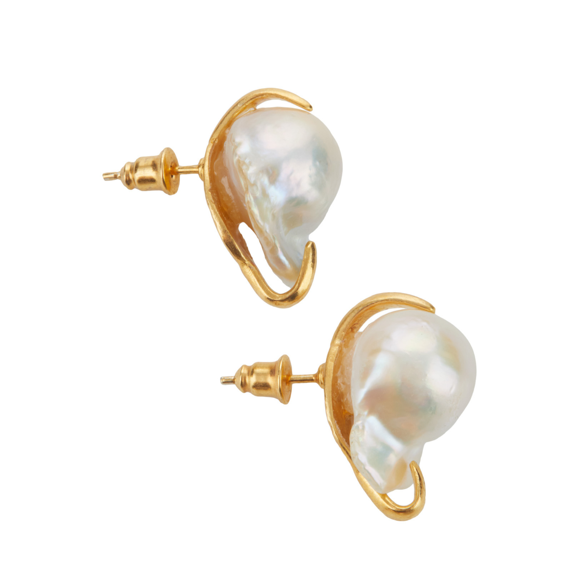 Christie Nicolaides Thea Stud Earrings, 24k gold plated