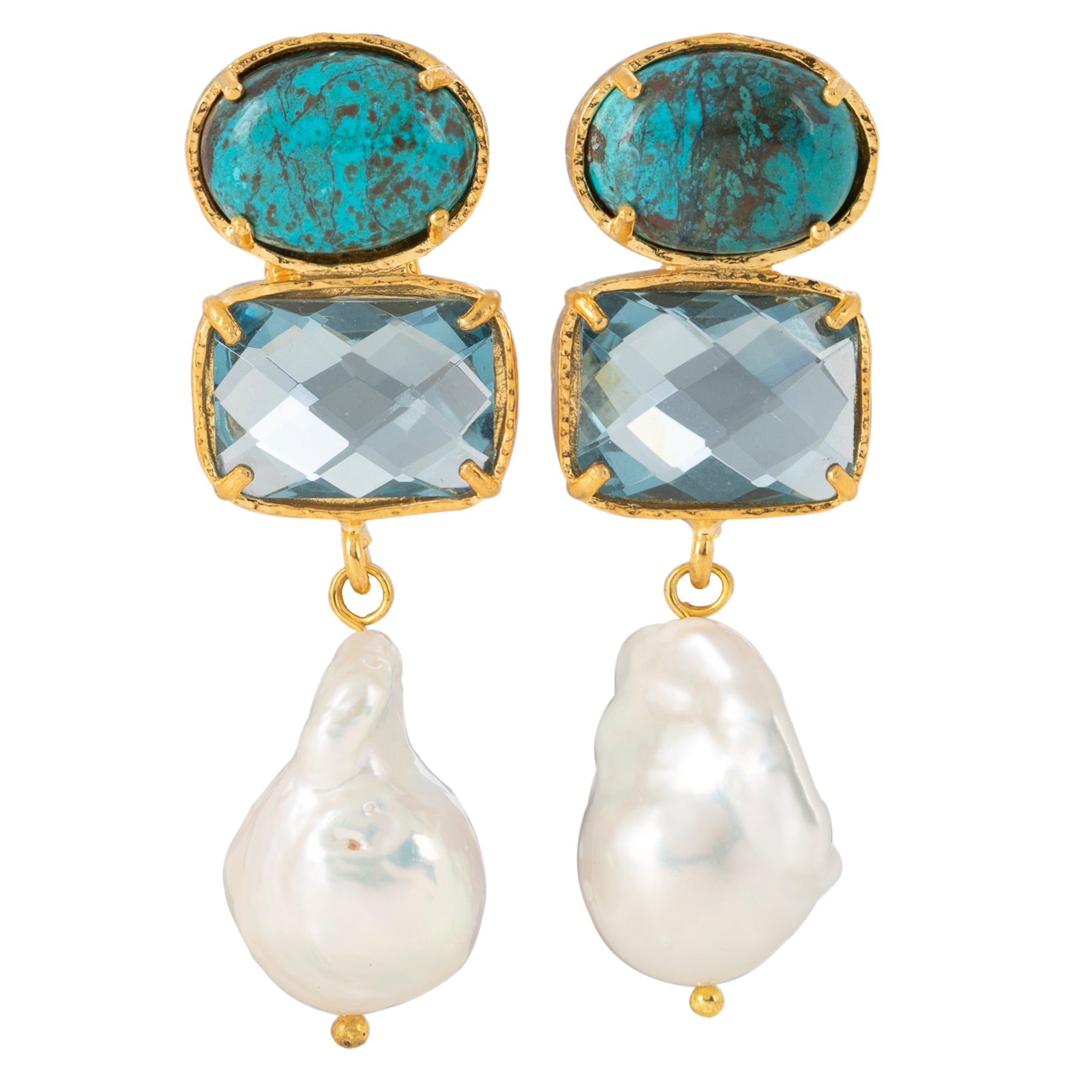 Amaia Earrings Blue - Christie Nicolaides