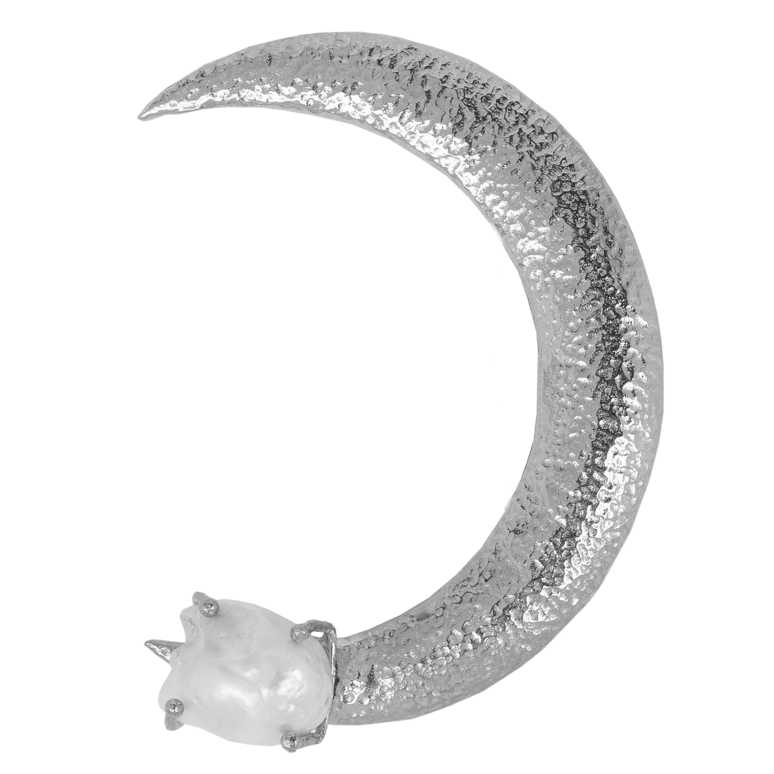 Luciana Hair Clip Silver/Pearl