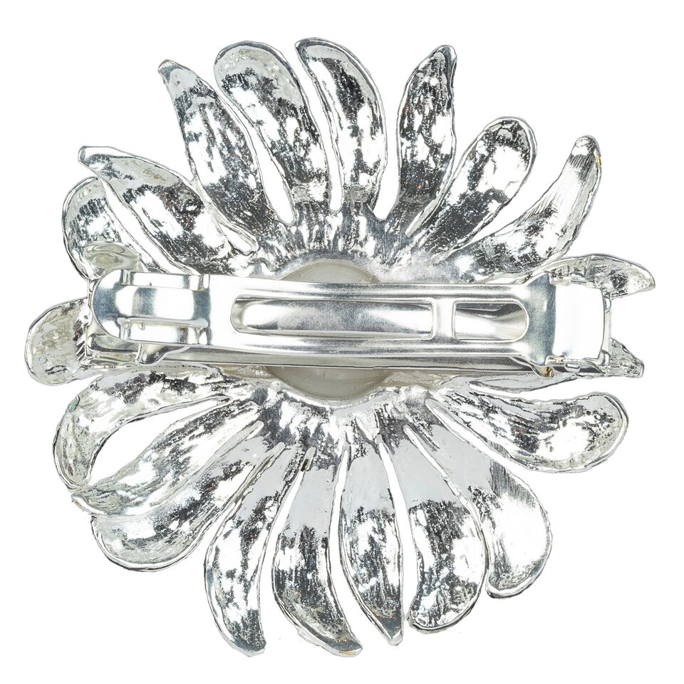 Luxury Designer Fiorella Silver Pearl Hair Clip by Christie Nicolaides